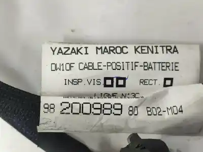 Peça sobressalente para automóvel em segunda mão fio por citroen jumpy spacetourer 2.0 blue-hdi fap referências oem iam 9848613780  9848613780