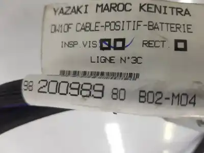 Peça sobressalente para automóvel em segunda mão fio por citroen jumpy spacetourer 2.0 blue-hdi fap referências oem iam 9820098980  9820098980