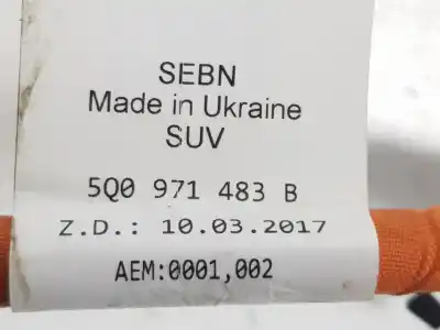Peça sobressalente para automóvel em segunda mão fio por cupra sin definir sin definir referências oem iam 5q0971483b  5q0971483b