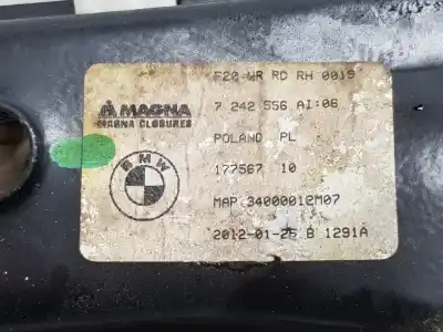 Pezzo di ricambio per auto di seconda mano alzacristalli posteriore destro per bmw serie 1 berlina 5p (f20) bmw 120d xdrive riferimenti oem iam 7242556  51357281884