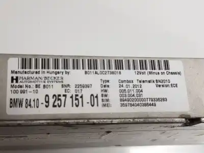 Pezzo di ricambio per auto di seconda mano modulo elettronico per bmw serie 1 berlina 5p (f20) bmw 120d xdrive riferimenti oem iam 84109257151  9257151