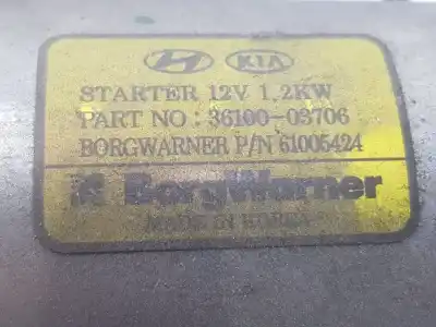 Second-hand car spare part starter motor for kia ceed (cd) 1.4 t-gdi oem iam references 3610003706  3610003706