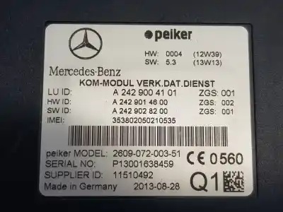 Second-hand car spare part electronic module for clase c clase e lim. 2.1 cdi oem iam references a2429004101