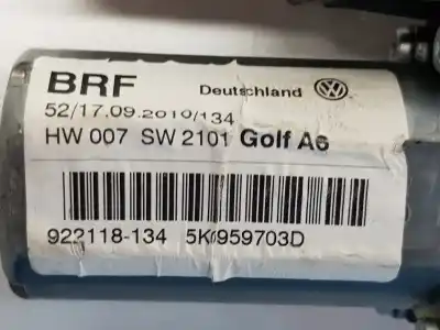 Pezzo di ricambio per auto di seconda mano motore alzacristalli posteriore sinistro per volkswagen golf vi (5k1) 2.0 tdi riferimenti oem iam 5k0959703d