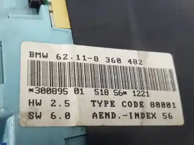 Second-hand car spare part dashboard for bmw serie 3 compacto (e36) 316i oem iam references 62118360482  8360482