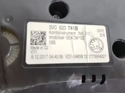 İkinci el araba yedek parçası enstrüman paneli için skoda superb 2.0 tdi oem iam referansları 3v0920741b  3v0920741b