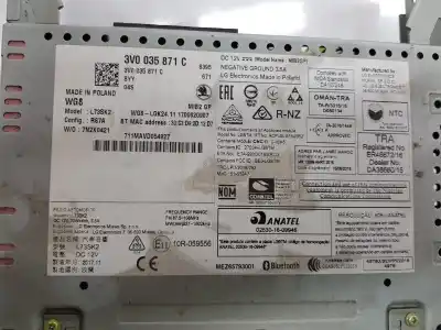 Автозапчасти б/у многофункциональный дисплей за skoda superb berlina 3v3 active ссылки oem iam 3v0035871c  3v0035871c