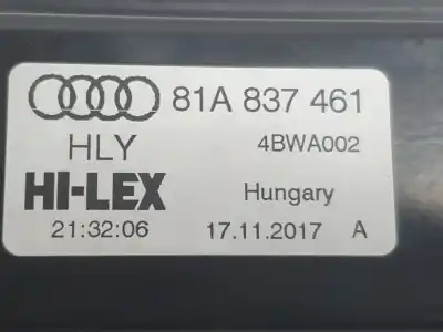 Second-hand car spare part driver left window regulator for audi q2 (gab) basic oem iam references 81a837461  81a837461