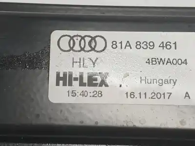 Peça sobressalente para automóvel em segunda mão elevador de vidros traseiro esquerdo por audi q2 (gab) basic referências oem iam 81a839461  81a839461