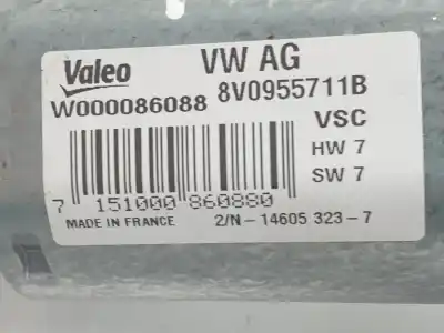Second-hand car spare part rear windshield wiper motor for audi q2 (gab) basic oem iam references 8v0955711b  8v0955711b