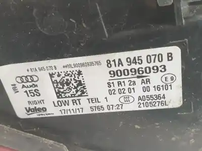 Автозапчастина б/у правий ліхтар для audi q2 (gab) basic посилання на oem iam 81a945070b  81a945070b