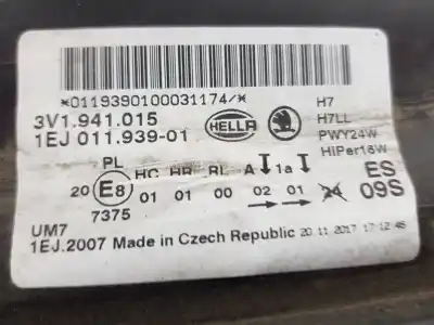 Автозапчастина б/у ліва фара для skoda superb (3v3) 2.0 tdi посилання на oem iam 3v1941015  3v1941015