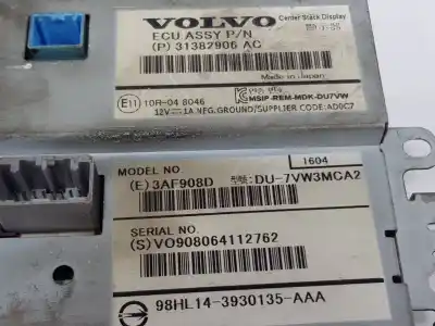 Peça sobressalente para automóvel em segunda mão display gps / multimídia por volvo v40 inscription referências oem iam 31382906ac  36011464