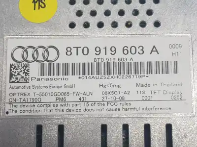 Автозапчастина б/у багатофункційний дисплей для audi a5 (8t3) 2.7 tdi посилання на oem iam 8t0919603a