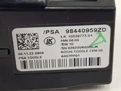 Second-hand car spare part gear lever for opel astra berlina 5p elegance oem iam references 98440959zd