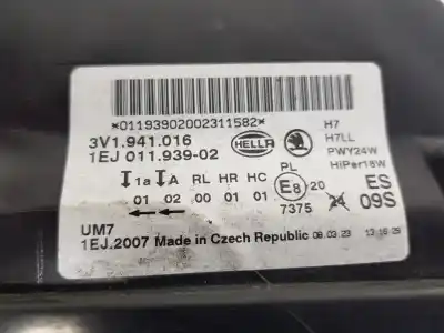 Автозапчастина б/у права фа для skoda superb 2.0 tdi посилання на oem iam 3v1941016  3v1941016