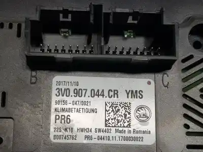 Автозапчастина б/у клімат-контроль для skoda superb 2.0 tdi посилання на oem iam 3v0907044cr  3v0907044cr
