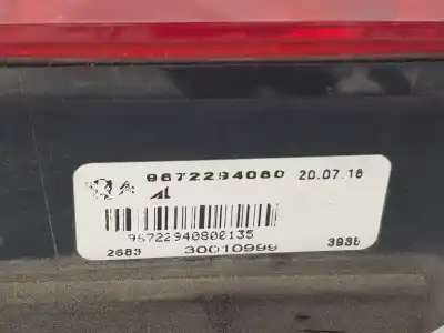 Peça sobressalente para automóvel em segunda mão farolim traseiro central por ds 5 desire referências oem iam 9672294080  9672294080