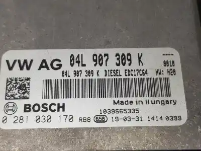 Second-hand car spare part Ecu Engine Control for VOLKSWAGEN CADDY FURGÓN/KOMBI Furgón 4Motion BMT OEM IAM references 04L907309K  04L906016MQ