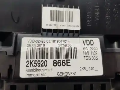 Second-hand car spare part Dashboard for VOLKSWAGEN CADDY FURGÓN/KOMBI Furgón 4Motion BMT OEM IAM references 2K5920866E  2K5920866E