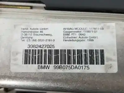 Peça sobressalente para automóvel em segunda mão airbag dianteiro direito por bmw serie 3 compacto (e36) 1.9 cat referências oem iam 8242702  72128242702