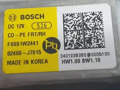 Peça sobressalente para automóvel em segunda mão motor elevador vidro dianteiro direito por kia ceed drive 110 cv / 81 kw referências oem iam 82460j7015  82460j7015