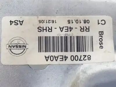 Автозапчастина б/у регулятор скла заднього правого для nissan qashqai ii suv (j11, j11_) 1.5 dci посилання на oem iam 827004ea0a  827004ea0a