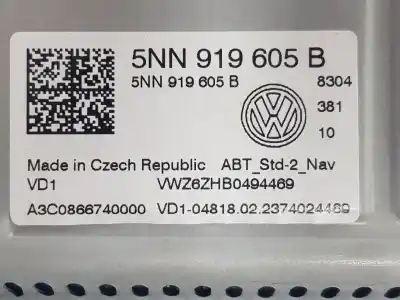 Second-hand car spare part multifunction display for volkswagen troc 1.5 16v tsi act oem iam references 5nn919605b  5nn919605b