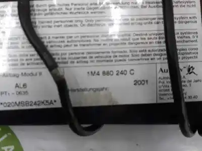 Pezzo di ricambio per auto di seconda mano airbag laterale anteriore destro per seat leon (1m1) 1.9 tdi riferimenti oem iam 1m0880240c  1m0880240c