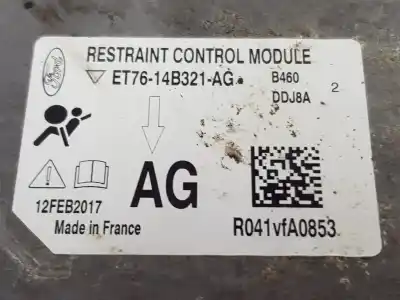 Second-hand car spare part airbag control unit for ford transit courier ambiente oem iam references et7614b321ag  1882409