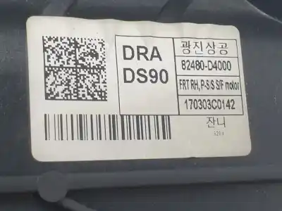 Second-hand car spare part passenger side right window regulator for kia optima business oem iam references 82480d4000  82481d4000