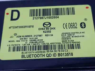 Peça sobressalente para automóvel em segunda mão módulo eletrônico por mazda cx7 er style referências oem iam eh6366dhx  eh6366dhx