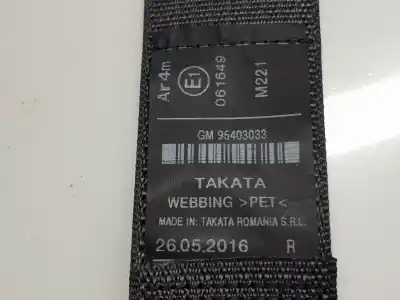 Second-hand car spare part rear right seat belt for opel mokka x selective start/stop oem iam references 95403033  42469716 Second-hand car spare part rear right seat belt for opel mokka x selective start/stop oem iam references 95403033  42469716