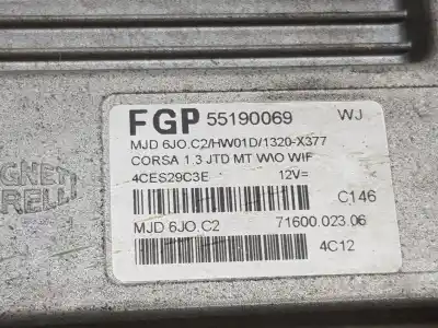 Second-hand car spare part ecu engine control for opel corsa c corsavan oem iam references 55190069  7160002306