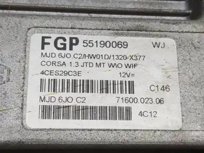 Second-hand car spare part ecu engine control for opel corsa c corsavan oem iam references 55190069  7160002306