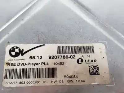 Second-hand car spare part dvd system for bmw x6 (e71) xdrive40d oem iam references 65129207786  9207786