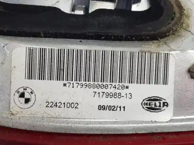Pezzo di ricambio per auto di seconda mano luce di coda interna destra per bmw x6 (e71) xdrive40d riferimenti oem iam 7179988  63217179988