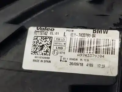 Pezzo di ricambio per auto di seconda mano faro anteriore sinistro per mini mini 5-trg. (f55) one d riferimenti oem iam 63117433791  7433791