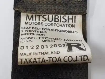 Second-hand car spare part rear right seat belt for mitsubishi l 200 (ka0/kb0) cabina doble invite 4x4 oem iam references mn188367ha  mn188367ha