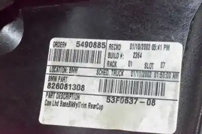 Peça sobressalente para automóvel em segunda mão apoio de braço consola central por bmw x5 (e53) 3.0 d referências oem iam 51168402933  51168408026