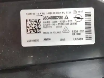 Автозапчастина б/у ліва фара для opel mokka x hn05 посилання на oem iam 9834008280  9837331880