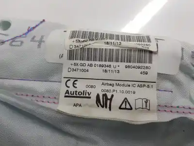Peça sobressalente para automóvel em segunda mão airbag de cortina dianteiro direito por nissan 208 access referências oem iam 9804092280  9804092280