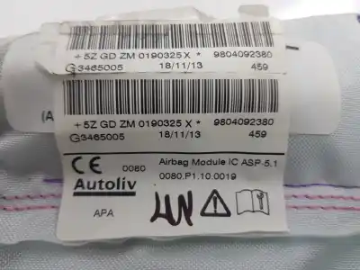 Peça sobressalente para automóvel em segunda mão airbag de cortina dianteiro esquerdo por nissan 208 access referências oem iam 9804092380  9804092380