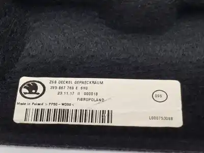 Автозапчастина б/у задній лоток для skoda superb (3v3) 2.0 tdi посилання на oem iam 3v5867769e  3v5867769e