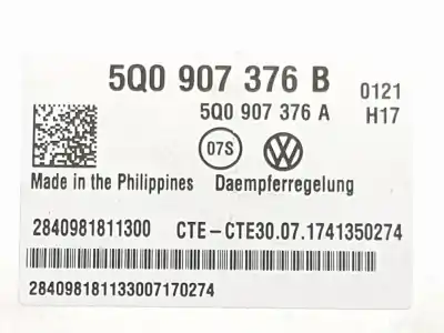 Peça sobressalente para automóvel em segunda mão módulo eletrônico por seat ateca (kh7) fr 4drive referências oem iam 5q0907376b  5q0907376a