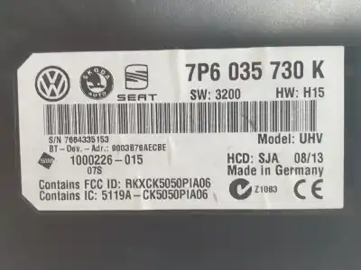 Peça sobressalente para automóvel em segunda mão módulo eletrônico por seat alhambra (710) style referências oem iam 7p6035730k  7p6035730n