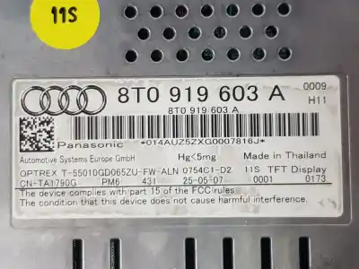 Автозапчасти б/у многофункциональный дисплей за audi a5 (8t3) 2.7 tdi ссылки oem iam 8t0919603a  8t0919603c