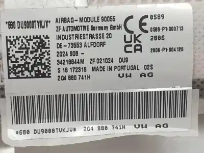 Recambio de automóvil de segunda mano de airbag cortina delantero izquierdo para volkswagen taigo (cs1) life referencias oem iam 2g4880741h  2g4880741h