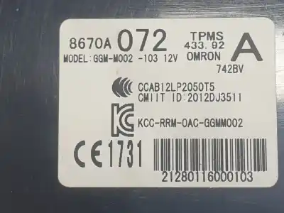 Peça sobressalente para automóvel em segunda mão módulo eletrônico por mitsubishi montero (v80/v90) 3.2 di-d intense referências oem iam 8670a072  8670a072