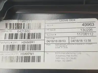 Piesă de schimb auto la mâna a doua torpedou pentru bmw serie x3 (g01) xdrive20d referințe oem iam 51167941045  7941045